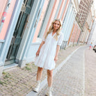 YAS Holi dress broderie white Jurk YAS