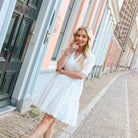 YAS Holi dress broderie white Jurk YAS