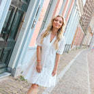 YAS Holi dress broderie white Jurk YAS