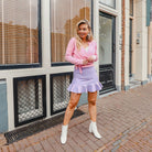 Ruffle skirt lila Rok Hipvoordeheb.nl