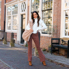 Tenna flared pants sable Broek Hipvoordeheb.nl
