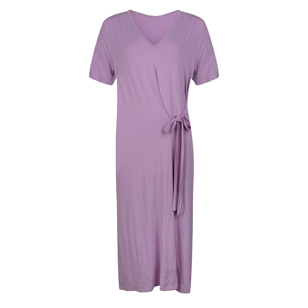 Jurk met strik lila Hipvoordeheb.nl