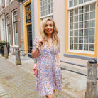 Sunny wrap dress blauw Jurk Hipvoordeheb.nl