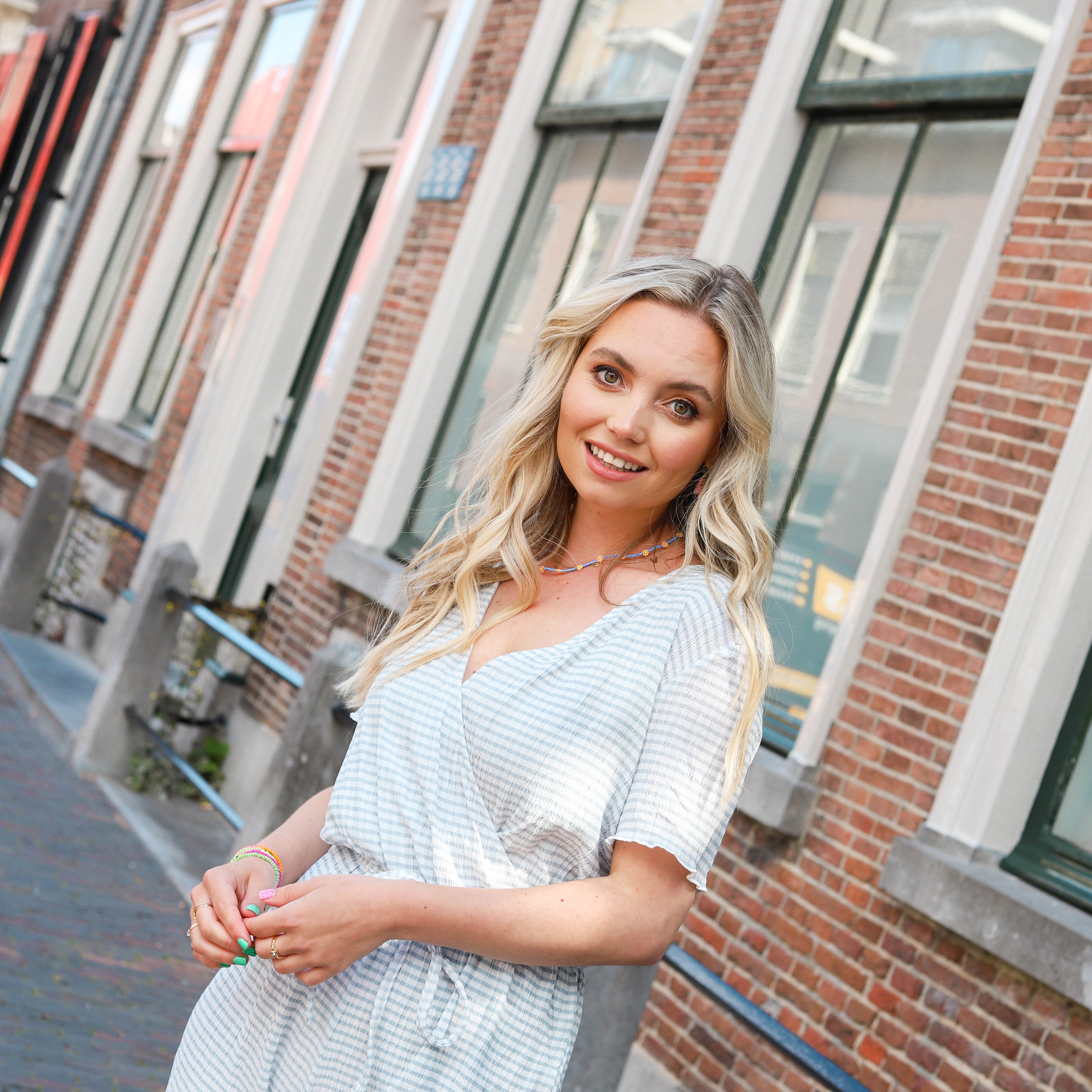Sienna wrap playsuit blue Playsuit Hipvoordeheb.nl