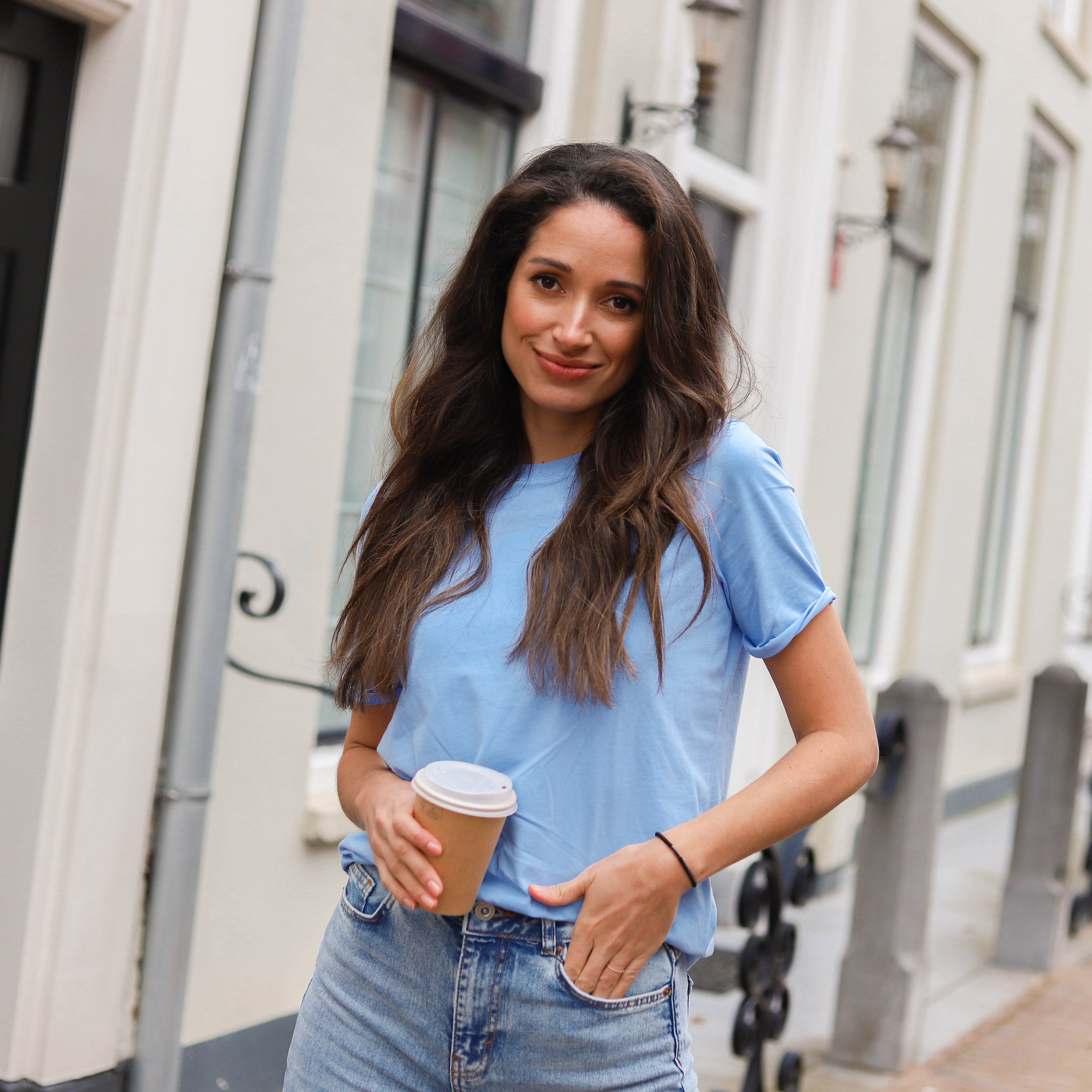 Ria basic vista blue T-shirt Hipvoordeheb.nl