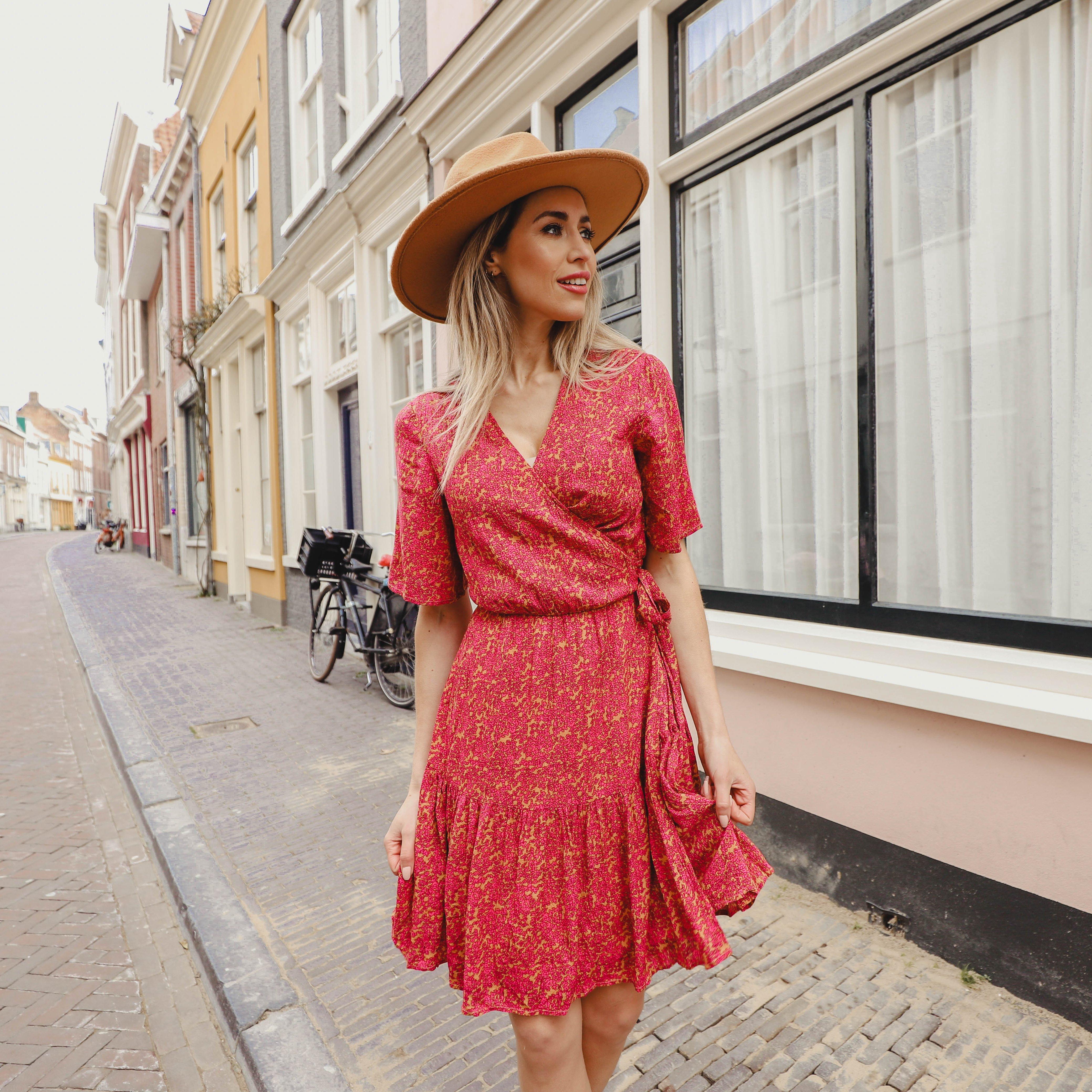 Rislo dress wikkel bloemetjes Hipvoordeheb.nl