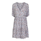 Sunny wrap dress blauw Jurk Hipvoordeheb.nl