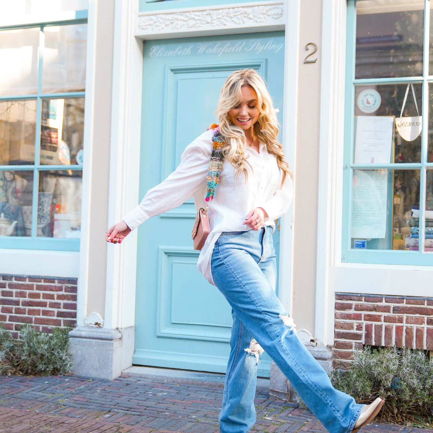 Holly wide destroy jeans Broek Hipvoordeheb.nl