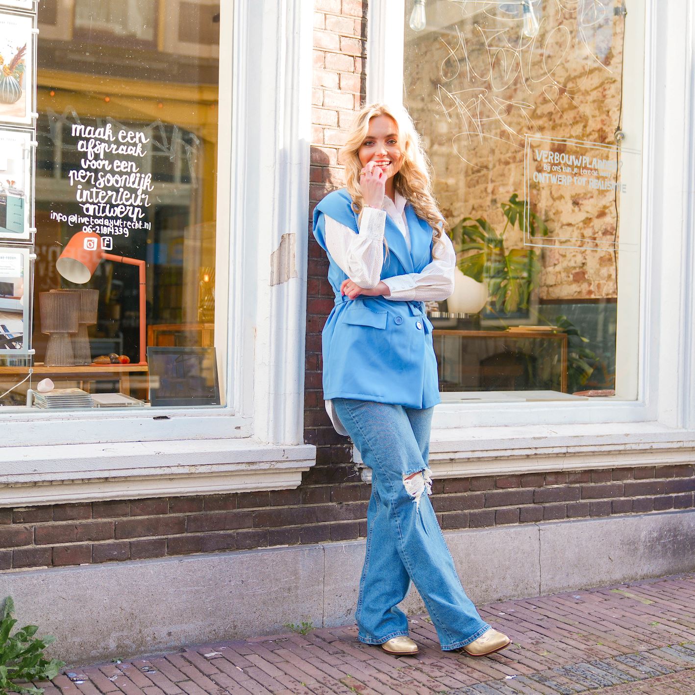 Holly wide destroy jeans Broek Hipvoordeheb.nl