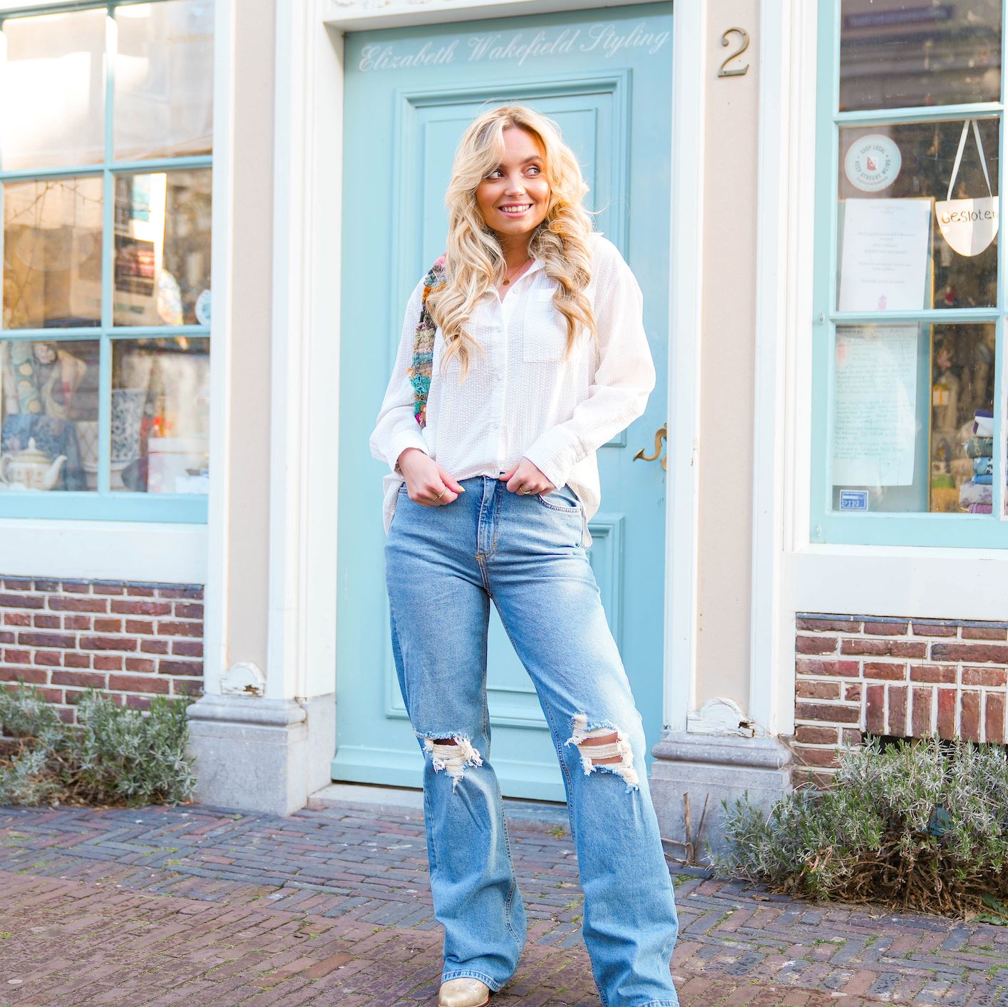 Holly wide destroy jeans Broek Hipvoordeheb.nl