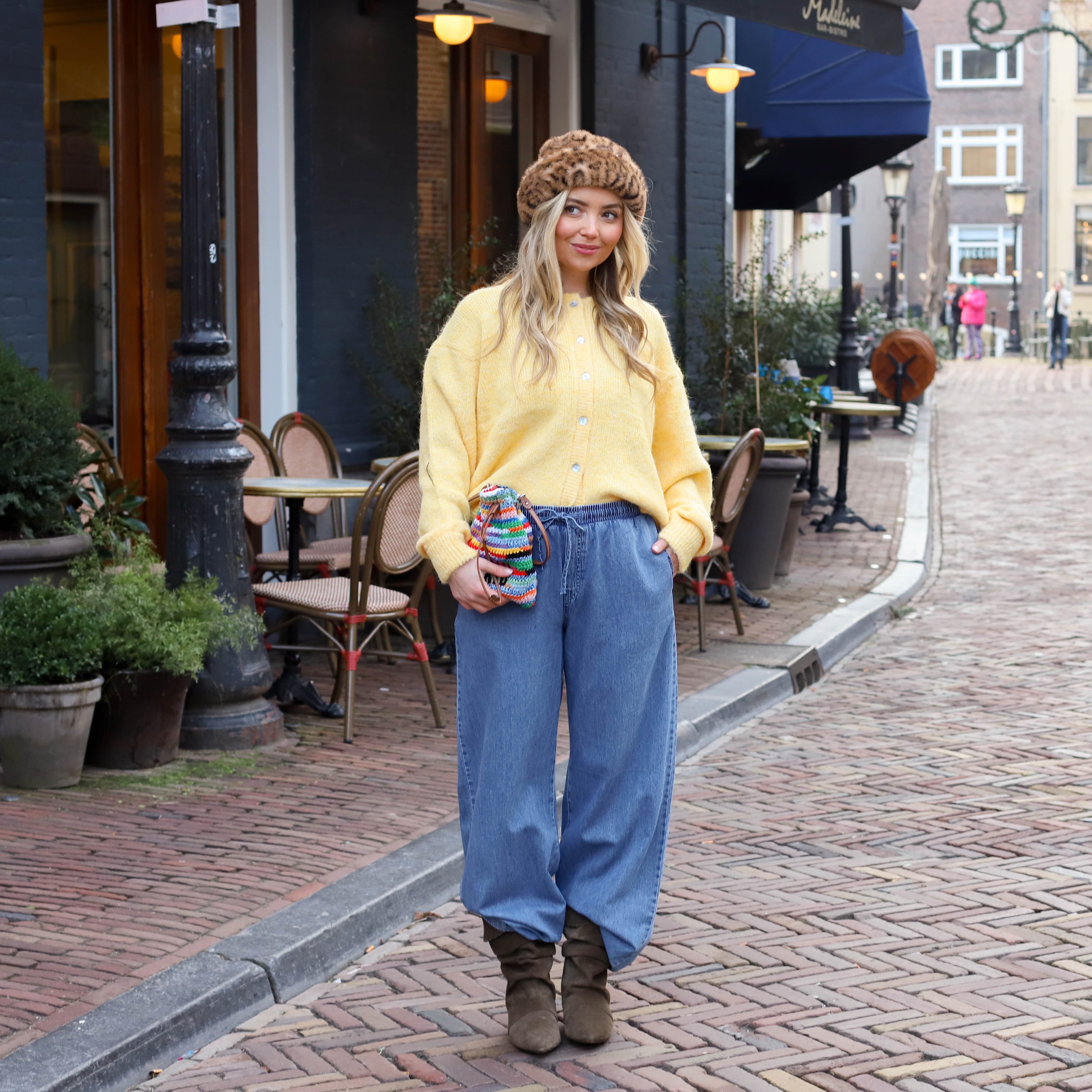 Noisy May Enza wide pants medium blue – Hipvoordeheb.nl