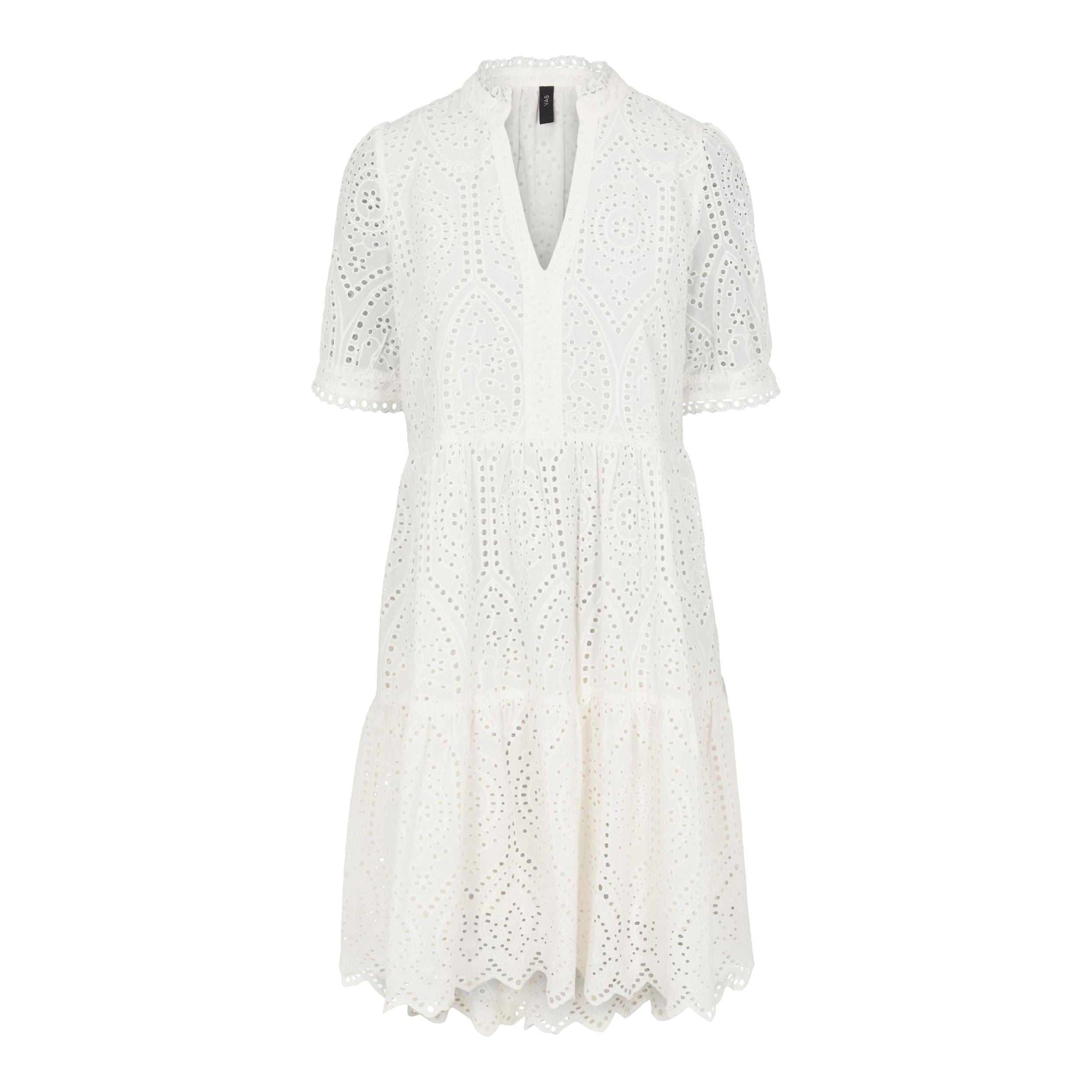 YAS Holi dress broderie white Jurk YAS 