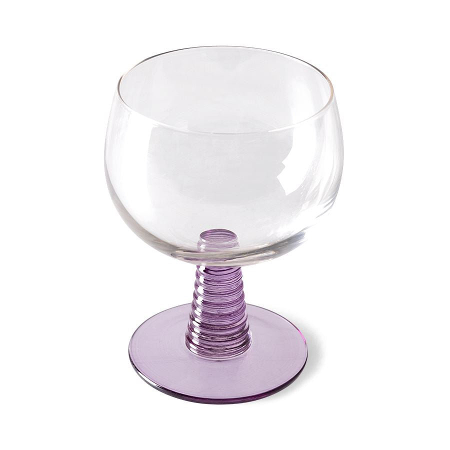 HK Living swirl wine glass low, purple Living HK Living 