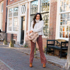 Tenna flared pants sable Broek Hipvoordeheb.nl 