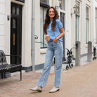 Ria basic vista blue T-shirt Hipvoordeheb.nl 