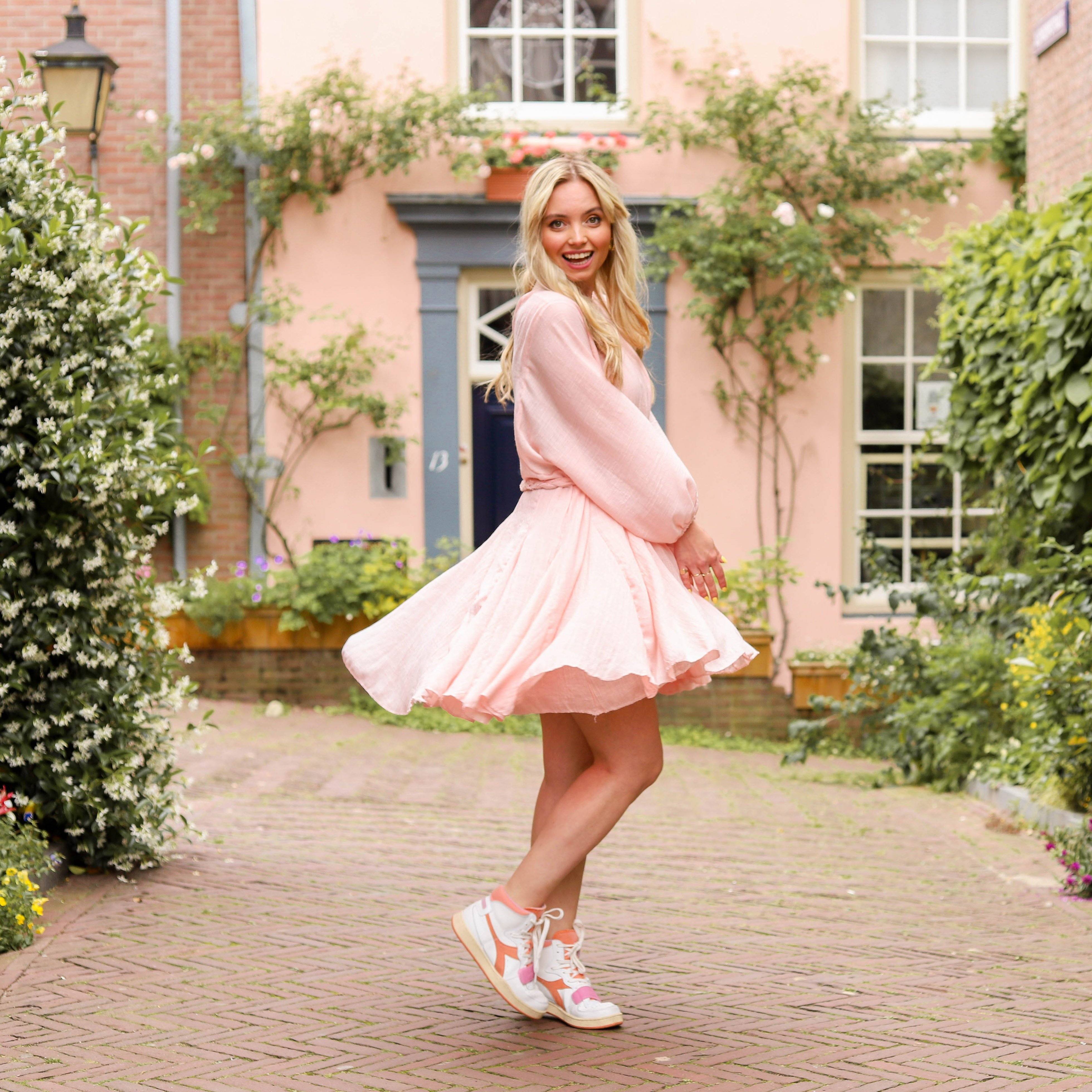 Indie jurkje katoen light rose Hipvoordeheb.nl 