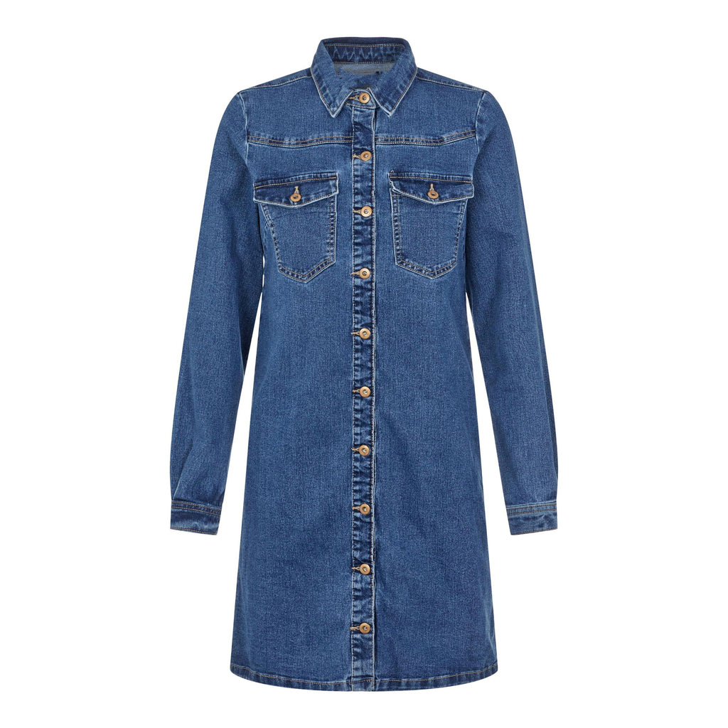 Perry denim dress medium blue Jurk Hipvoordeheb.nl 