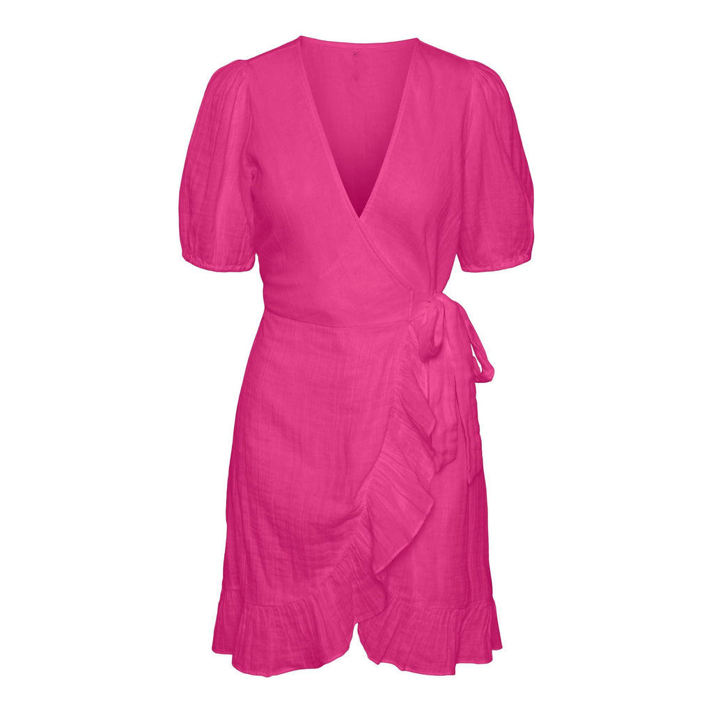 Stina wrap dress roze Jurk Hipvoordeheb.nl 