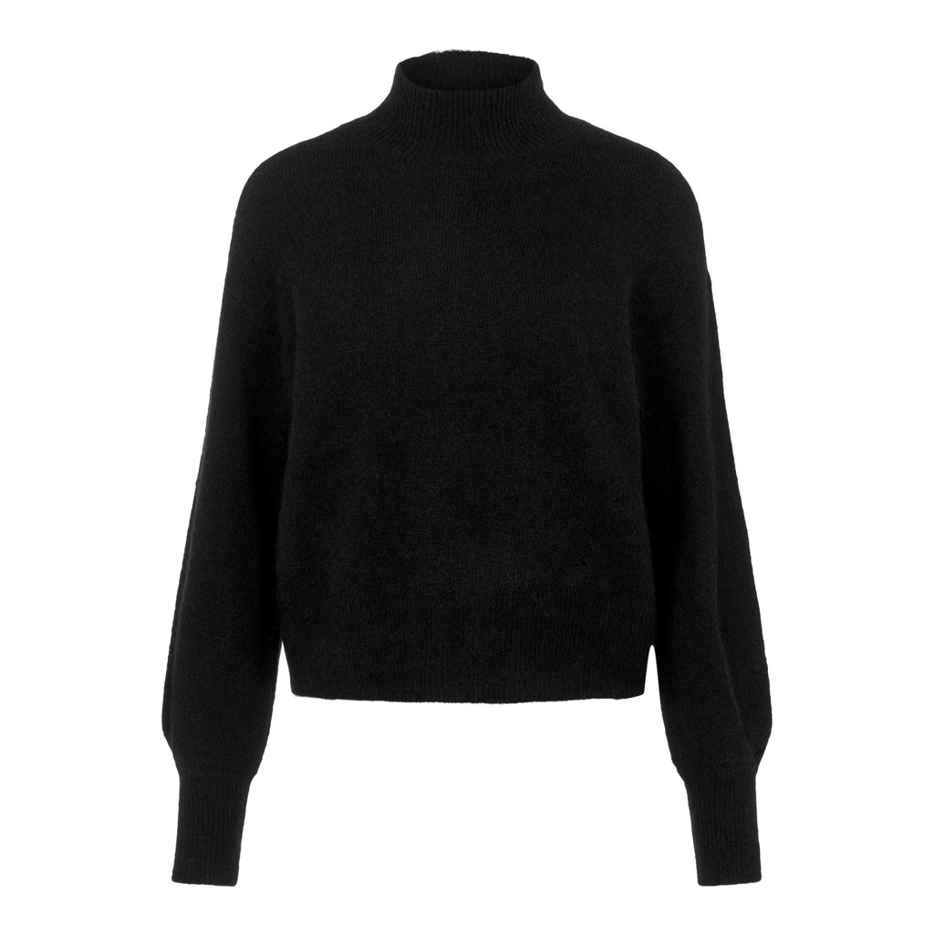 YAS Agate knit black Trui Hipvoordeheb.nl 